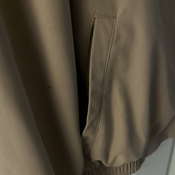 Polo Ralph Lauren. Large Golf/Wind Jacket. Beige w/ blue plaid lining - Picture 6 of 13